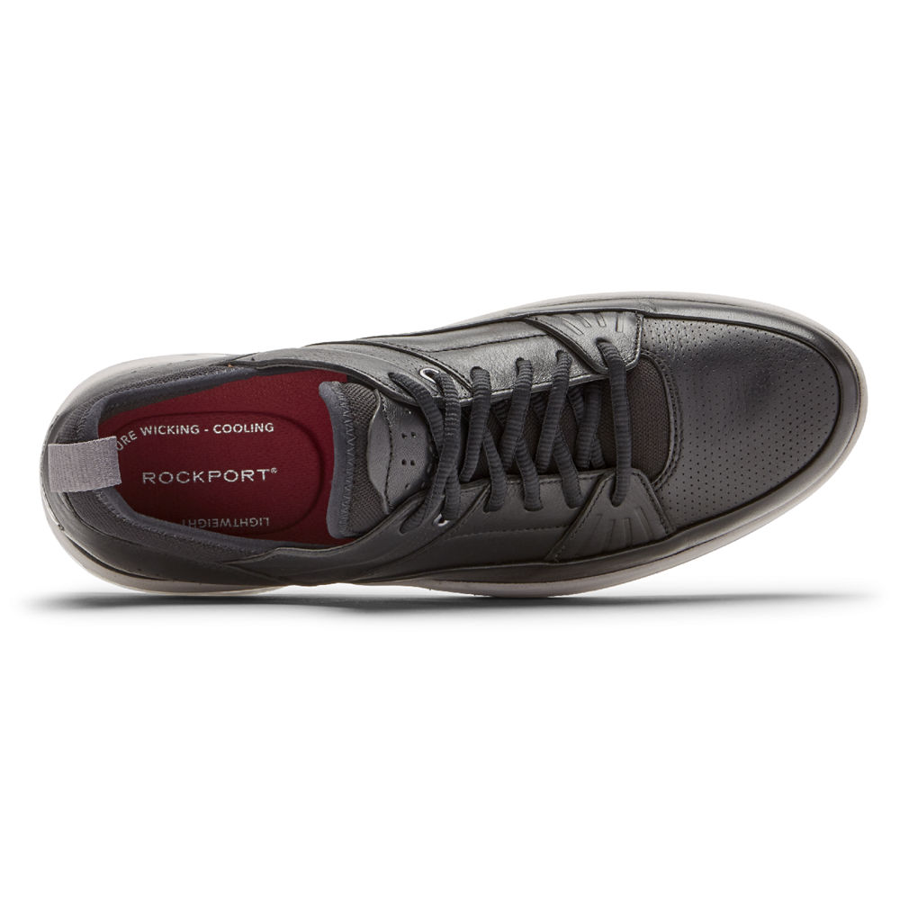 Tenis Rockport Homem Pretas - Howe Street Lace Up - 96105XZNK